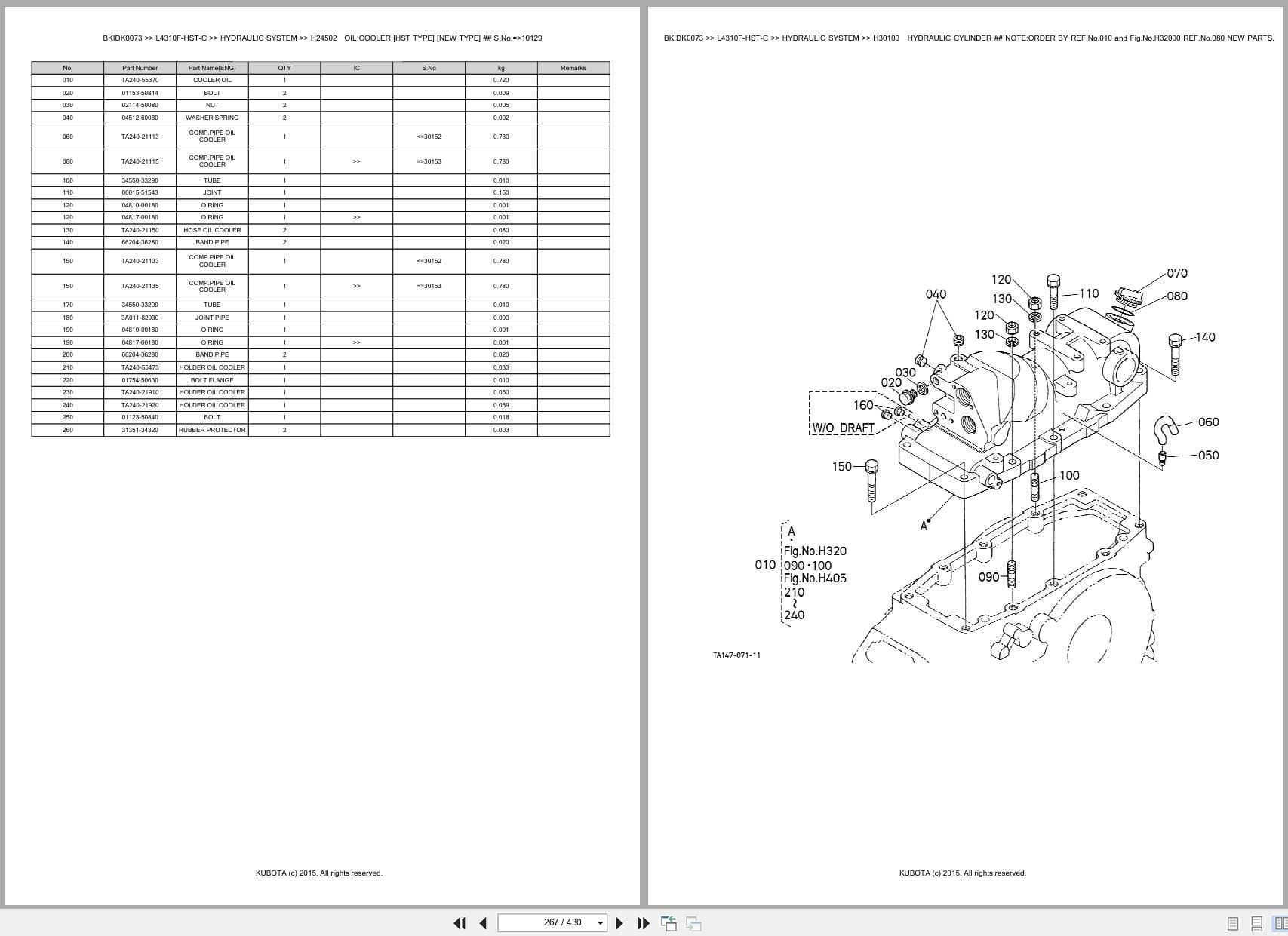 Kubota Tractor L4310F HST C Australia Parts Catalog (2)