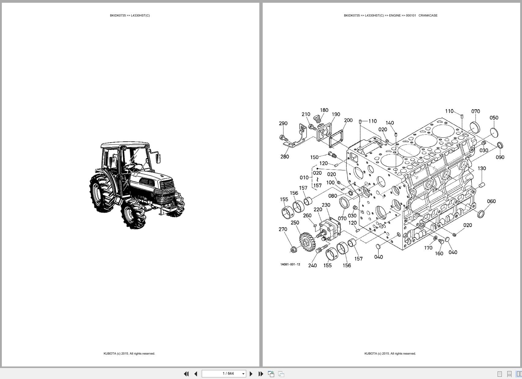 Kubota Tractor L4330HST(C) Australia Parts Catalog (1)