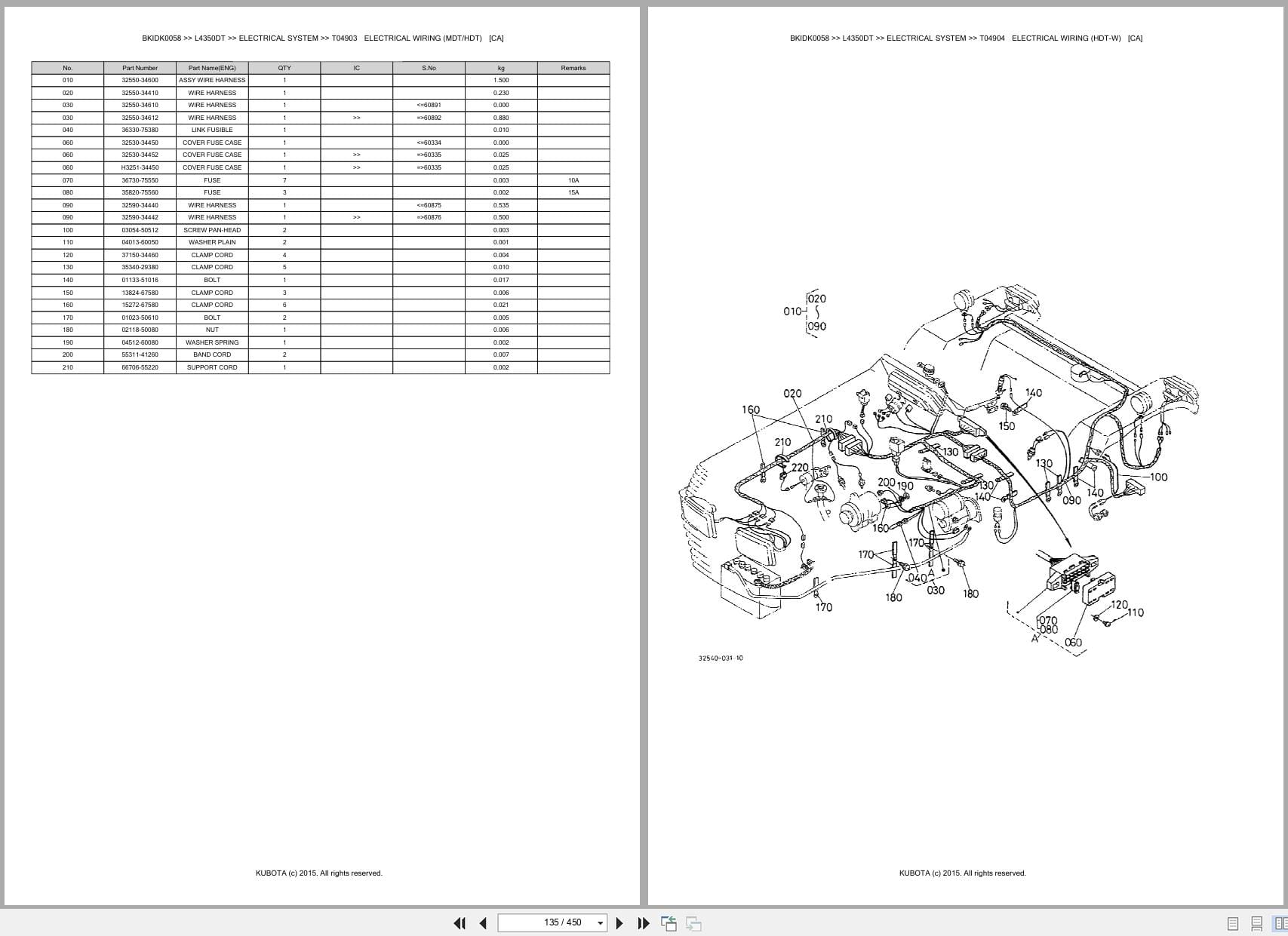 Kubota Tractor L4350DT Australia Parts Catalog (2)