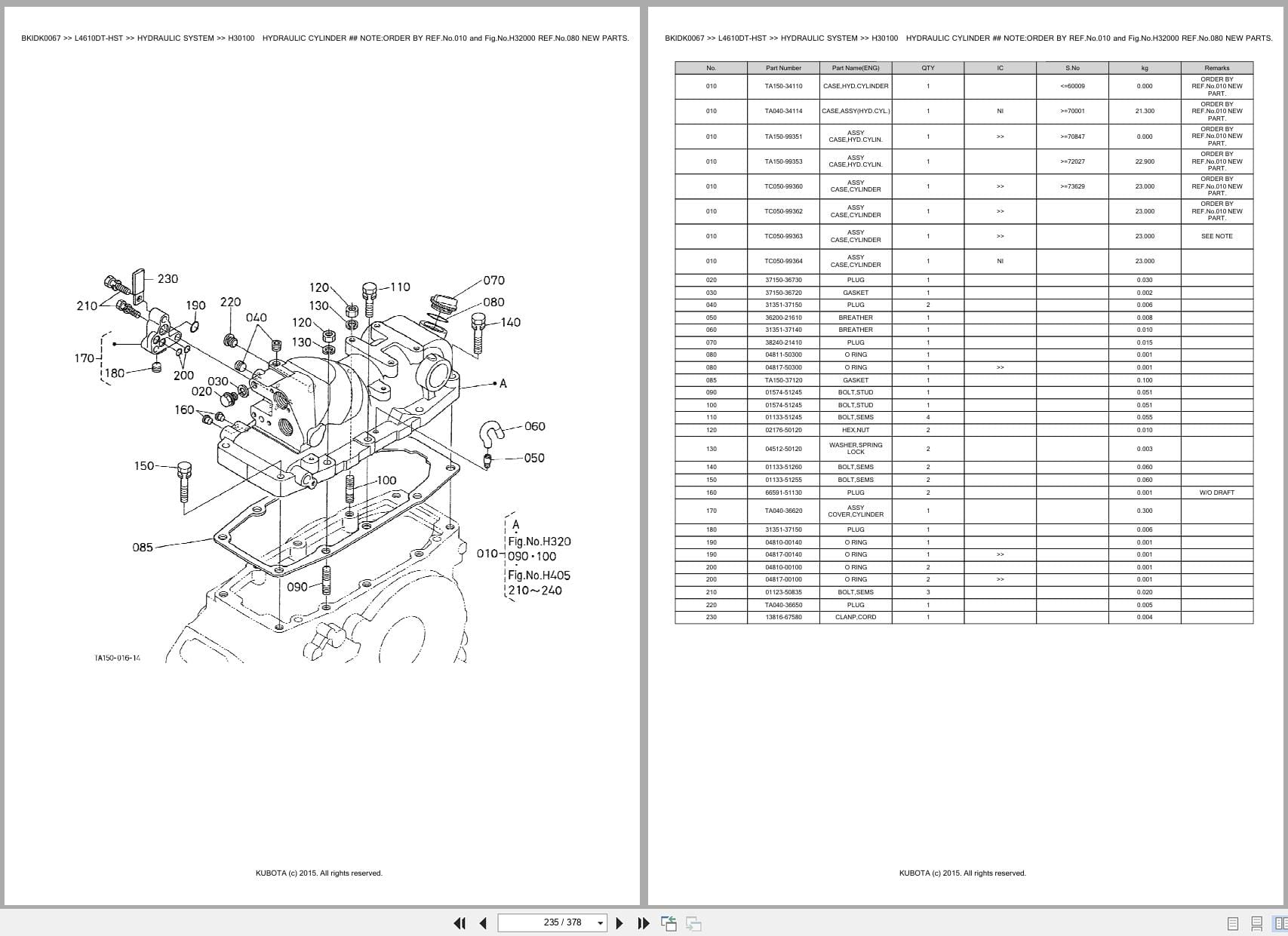 Kubota Tractor L4610DT HST Australia Parts Catalog (2)