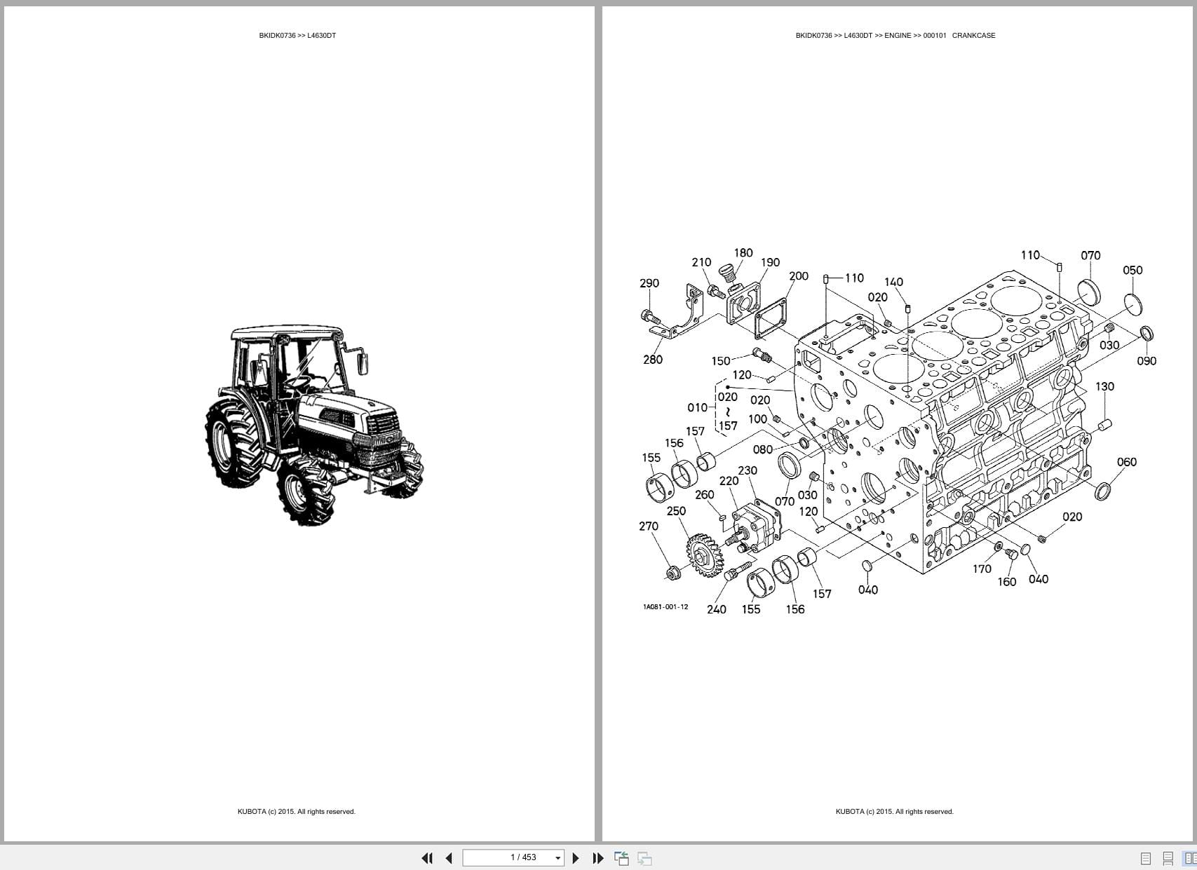 Kubota Tractor L4630DT Australia Parts Catalog (1)