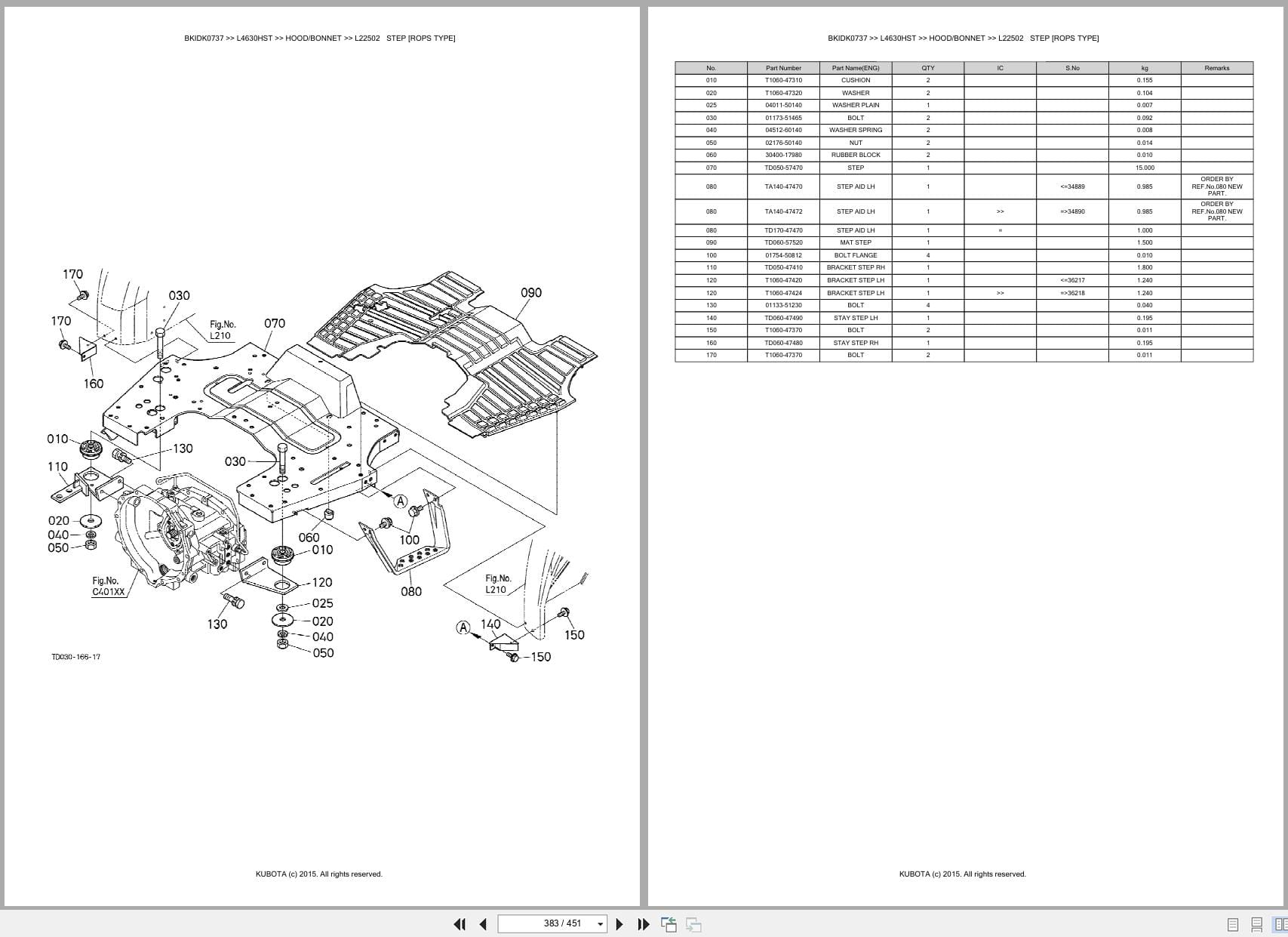 Kubota Tractor L4630HST Australia Parts Catalog (2)