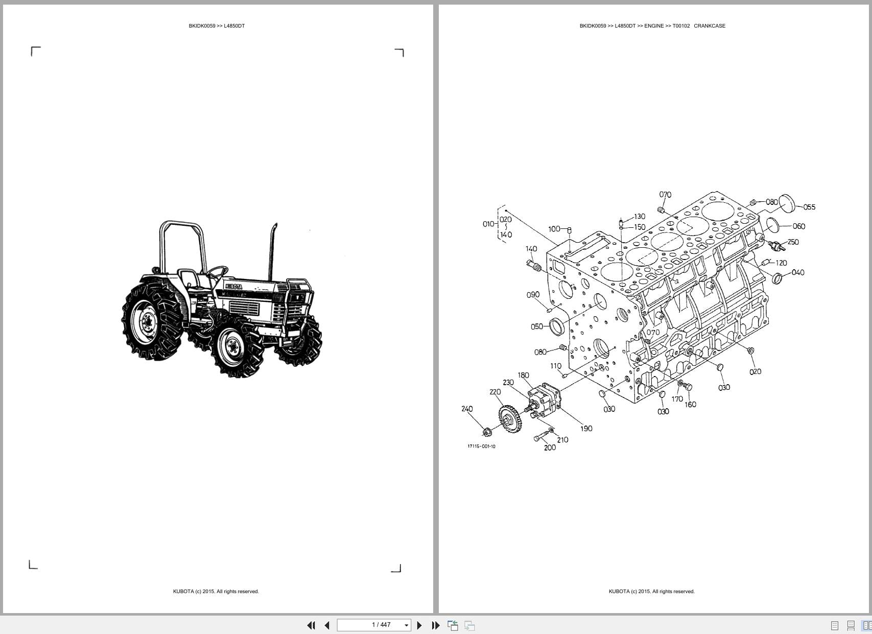 Kubota Tractor L4850DT Australia Parts Catalog (1)