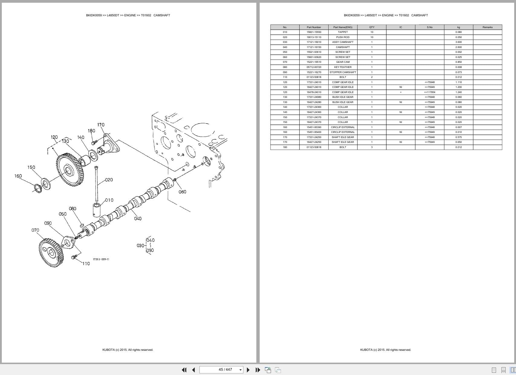 Kubota Tractor L4850DT Australia Parts Catalog (2)