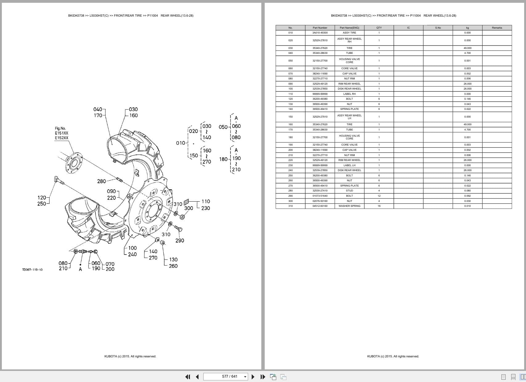 Kubota Tractor L5030HST(C) Australia Parts Catalog (2)