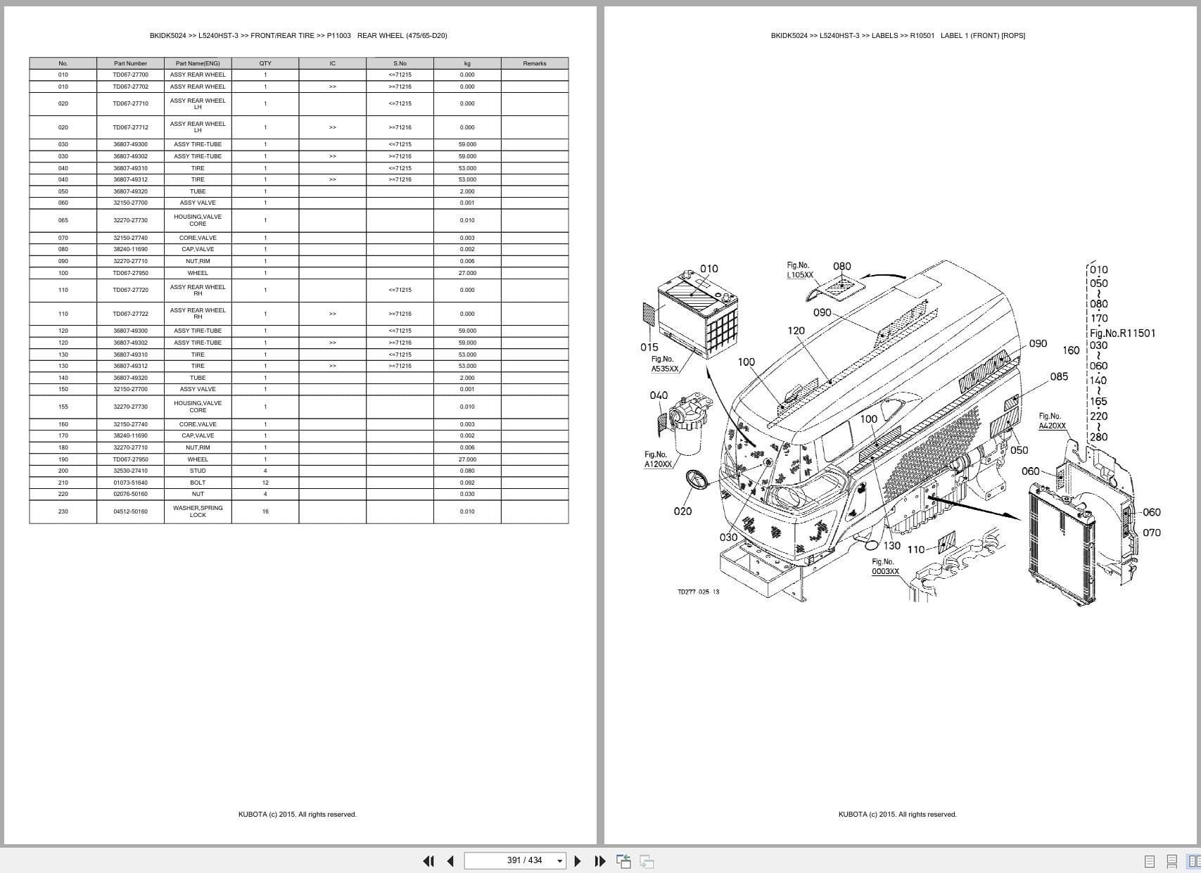 Kubota Tractor L5240HST 3 Australia Parts Catalog (2)