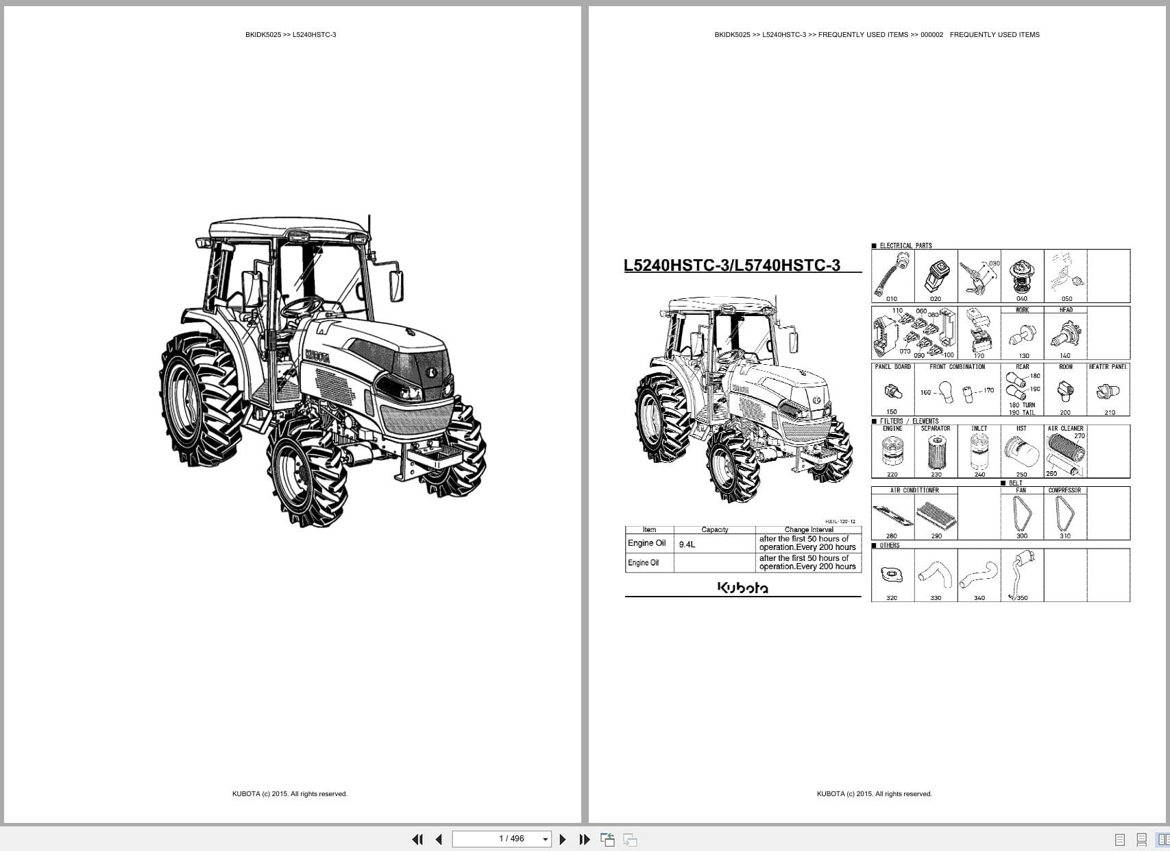 Kubota Tractor L5240HSTC 3 Australia Parts Catalog (1)