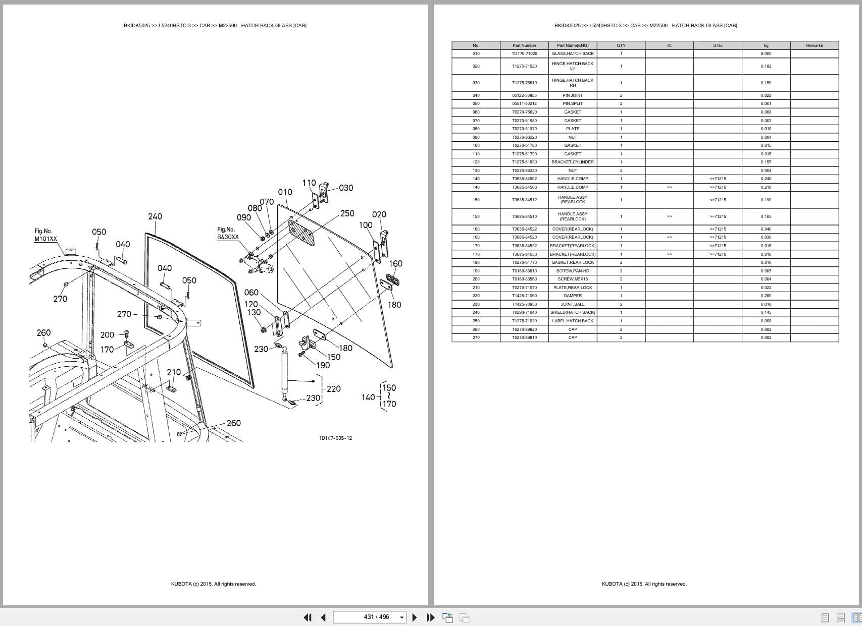 Kubota Tractor L5240HSTC 3 Australia Parts Catalog (2)
