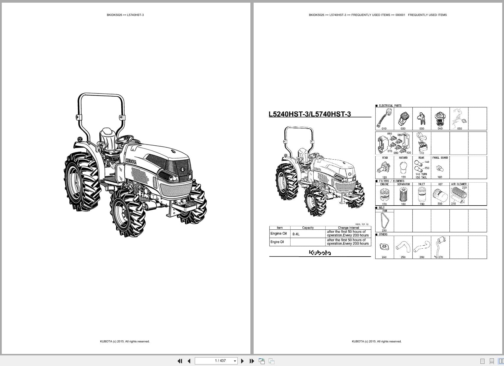 Kubota Tractor L5740HST 3 Australia Parts Catalog (1)