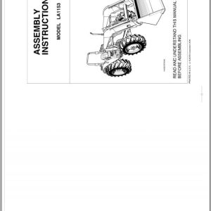 Kubota Tractor LA1153 Assembly Instructions 7J417 6915 9 (1)