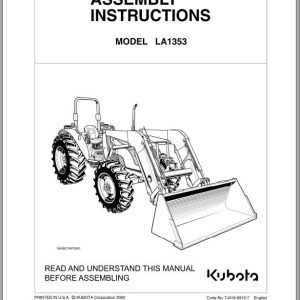 Kubota Tractor LA1353 Assembly Instructions 7J419 6915 7 (1)