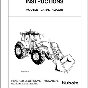 Kubota Tractor LA1953 LA2253 Assembly Instructions 7J423 6915 5 (1)