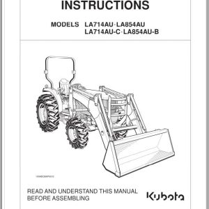 Kubota Tractor LA714AU LA854AU LA714AU C LA854AU B Assembly Instructions 7J280 6915 7 (1)