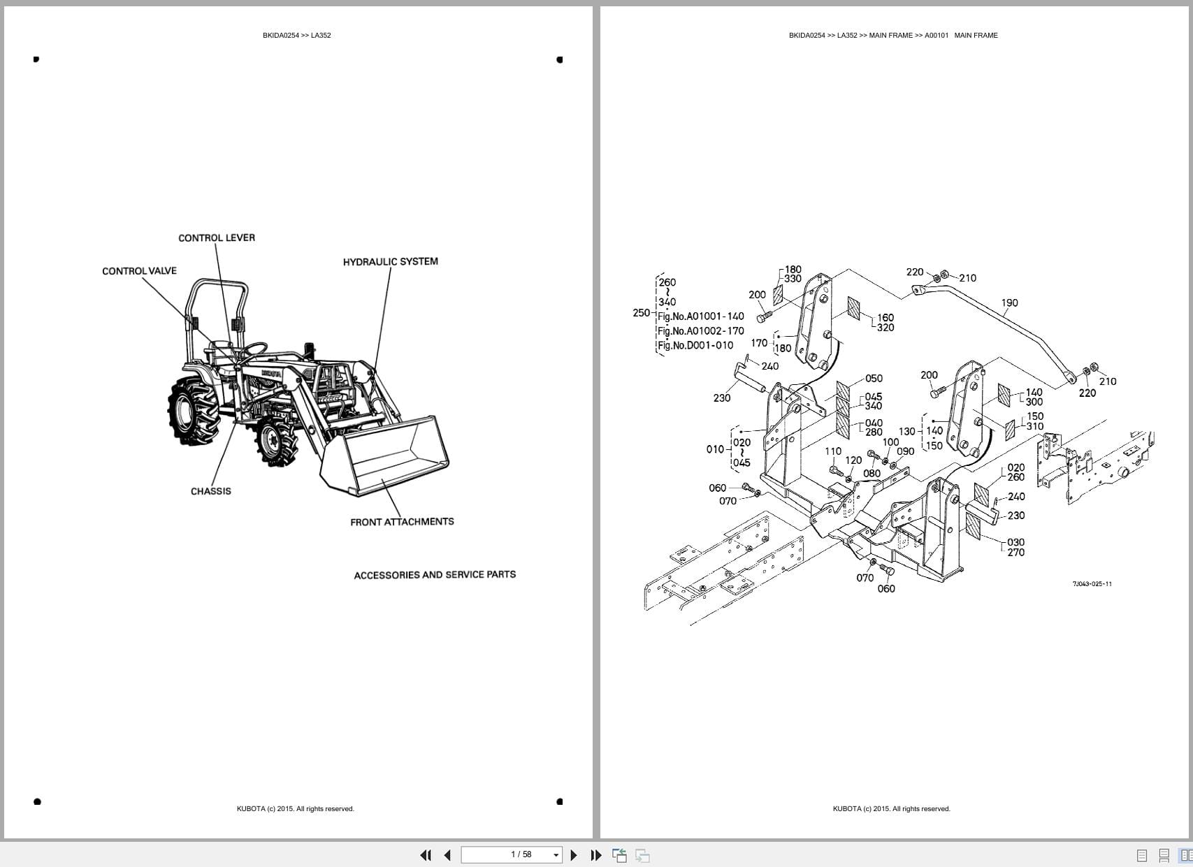Kubota Tractor Loader LA352 Australia Parts Catalog (1)