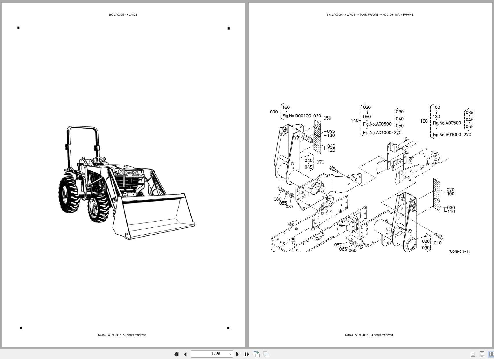 Kubota Tractor Loader LA403 Australia Parts Catalog (1)