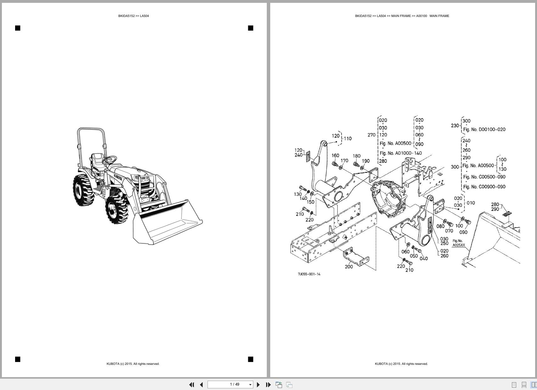 Kubota Tractor Loader LA504 Australia Parts Catalog (1)