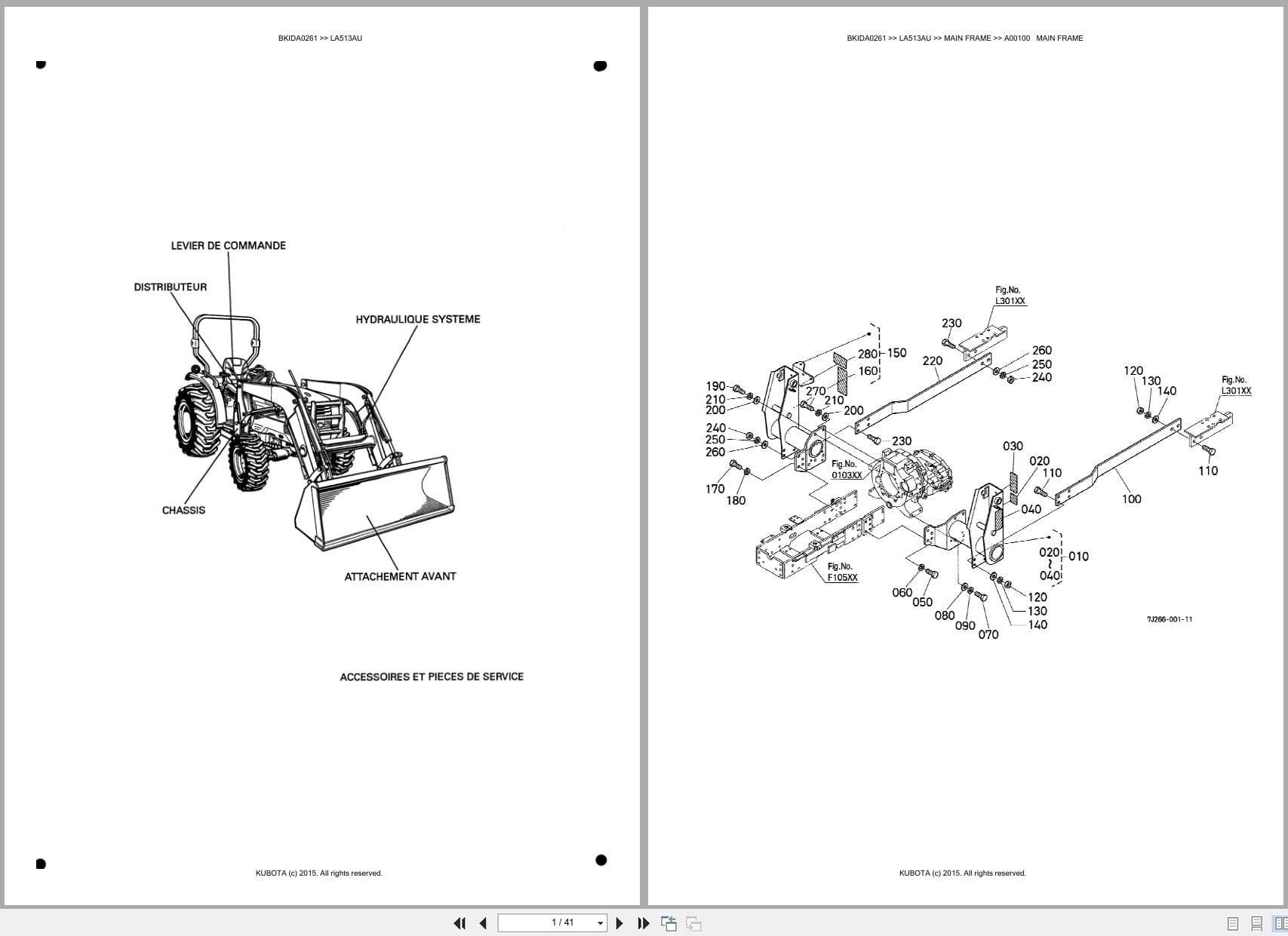 Kubota Tractor Loader LA513AU Australia Parts Catalog (1)