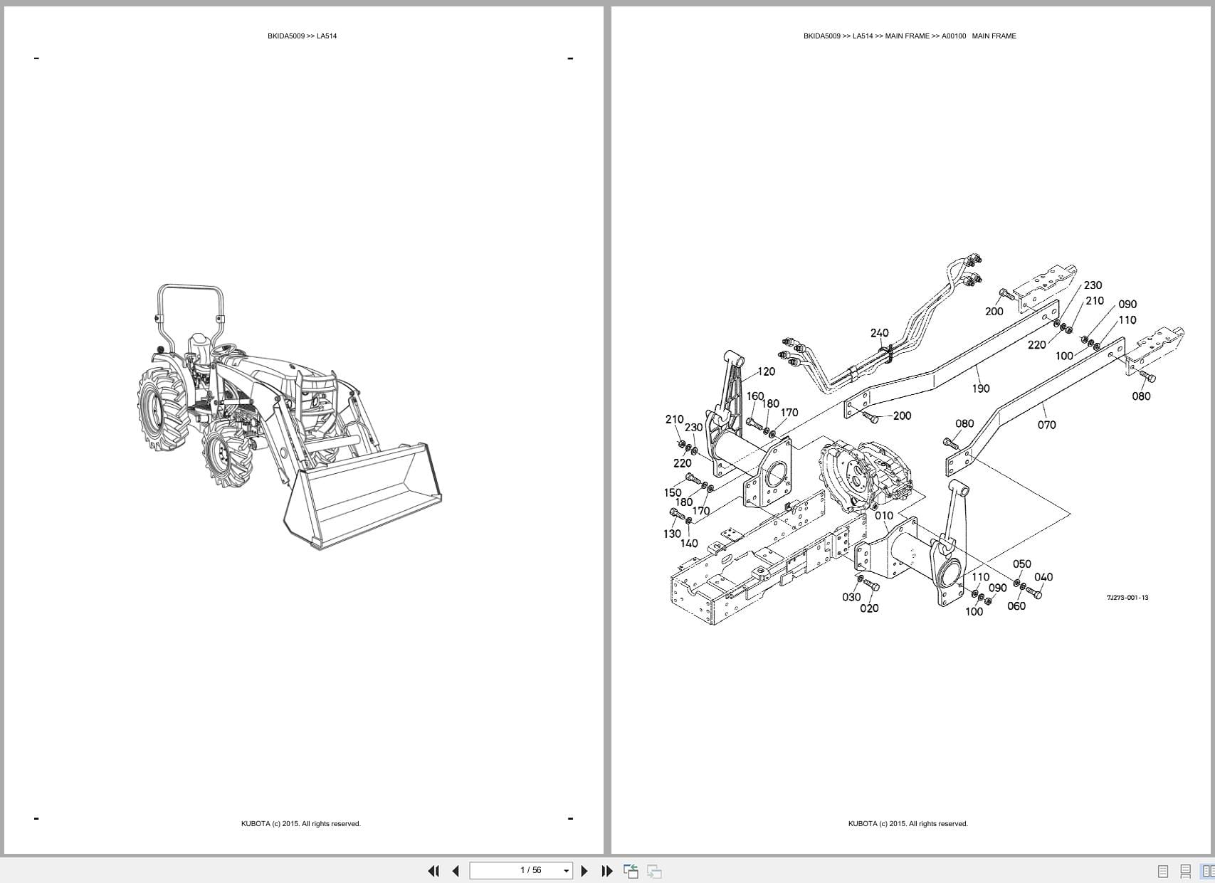 Kubota Tractor Loader LA514 Australia Parts Catalog (1)