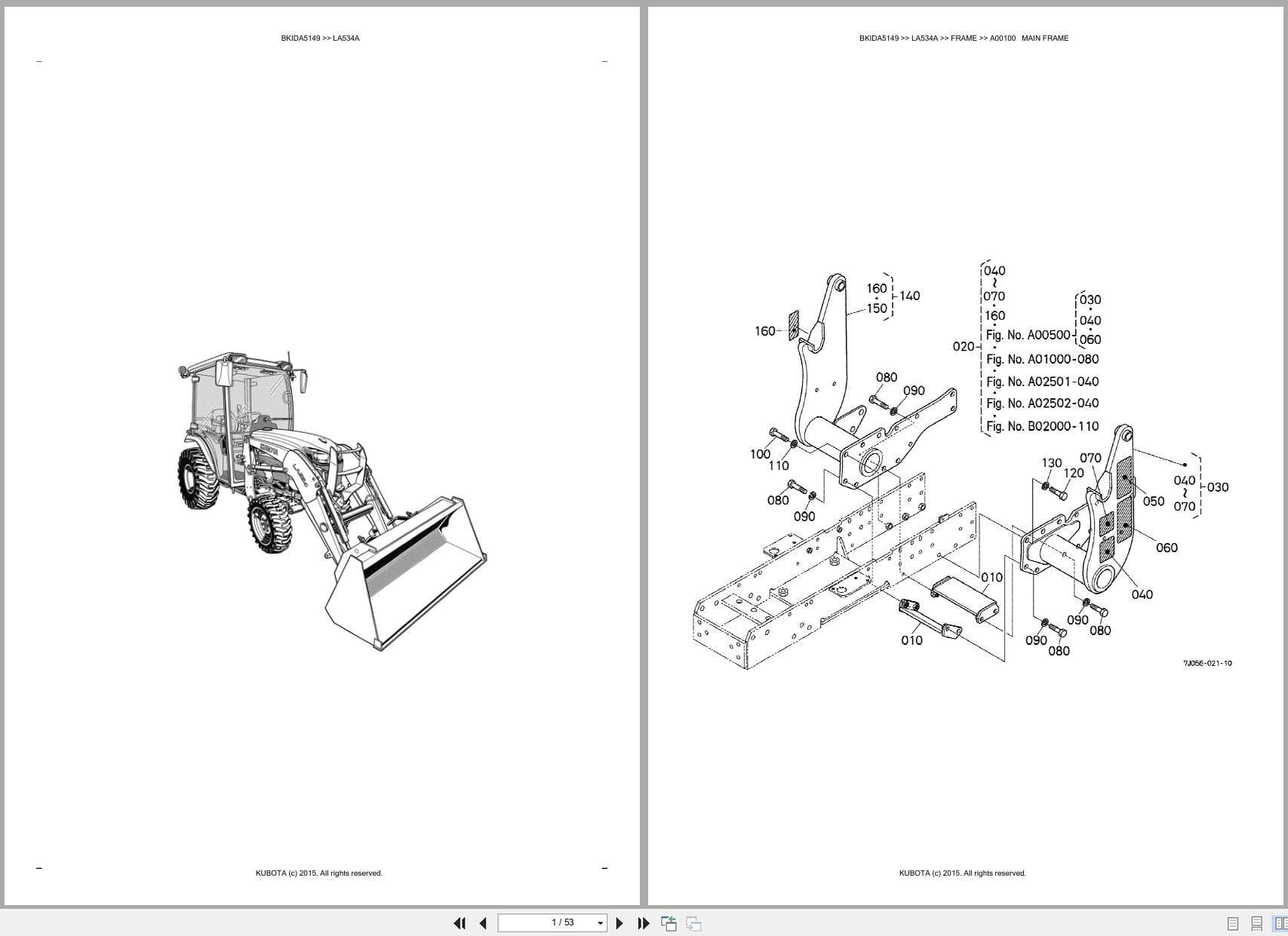Kubota Tractor Loader LA534A Australia Parts Catalog (1)