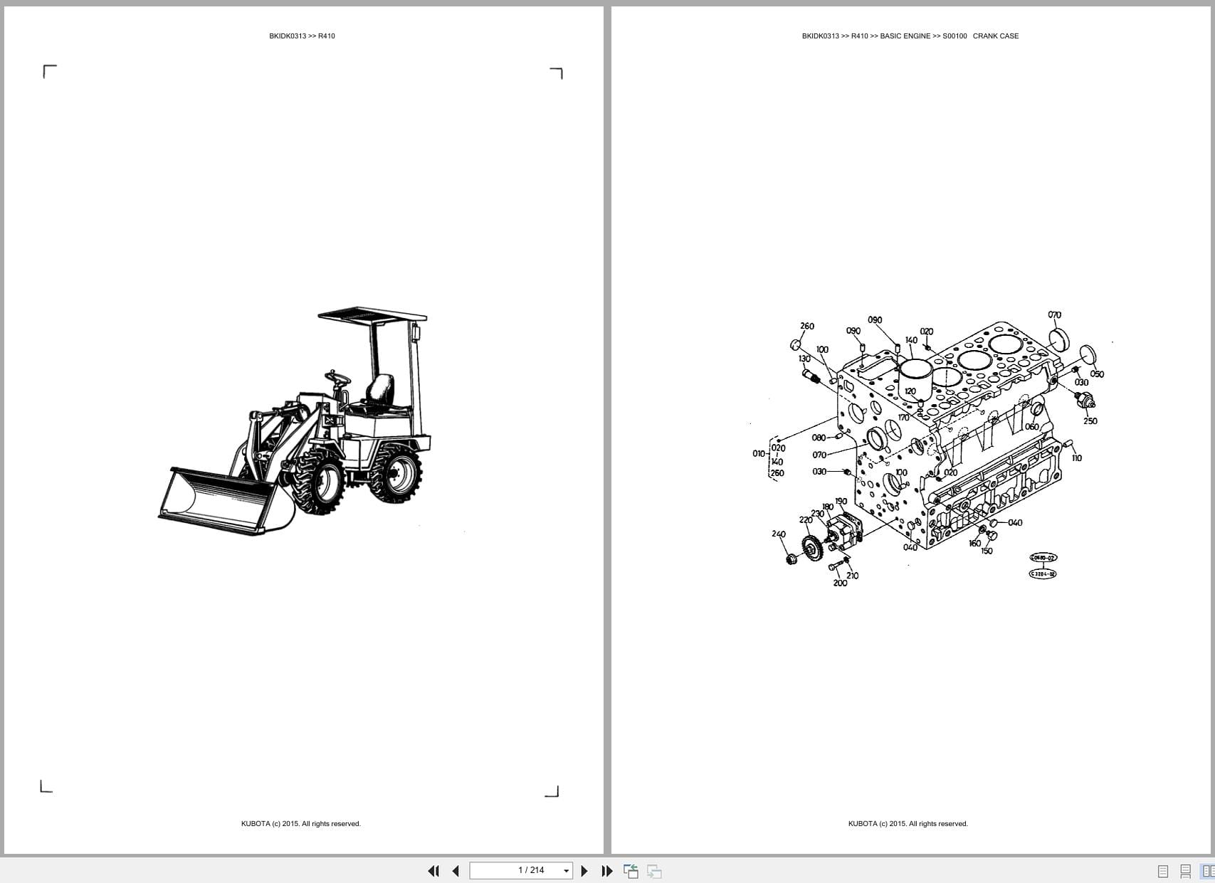 Kubota Tractor Loader R410 Australia Parts Catalog (1)