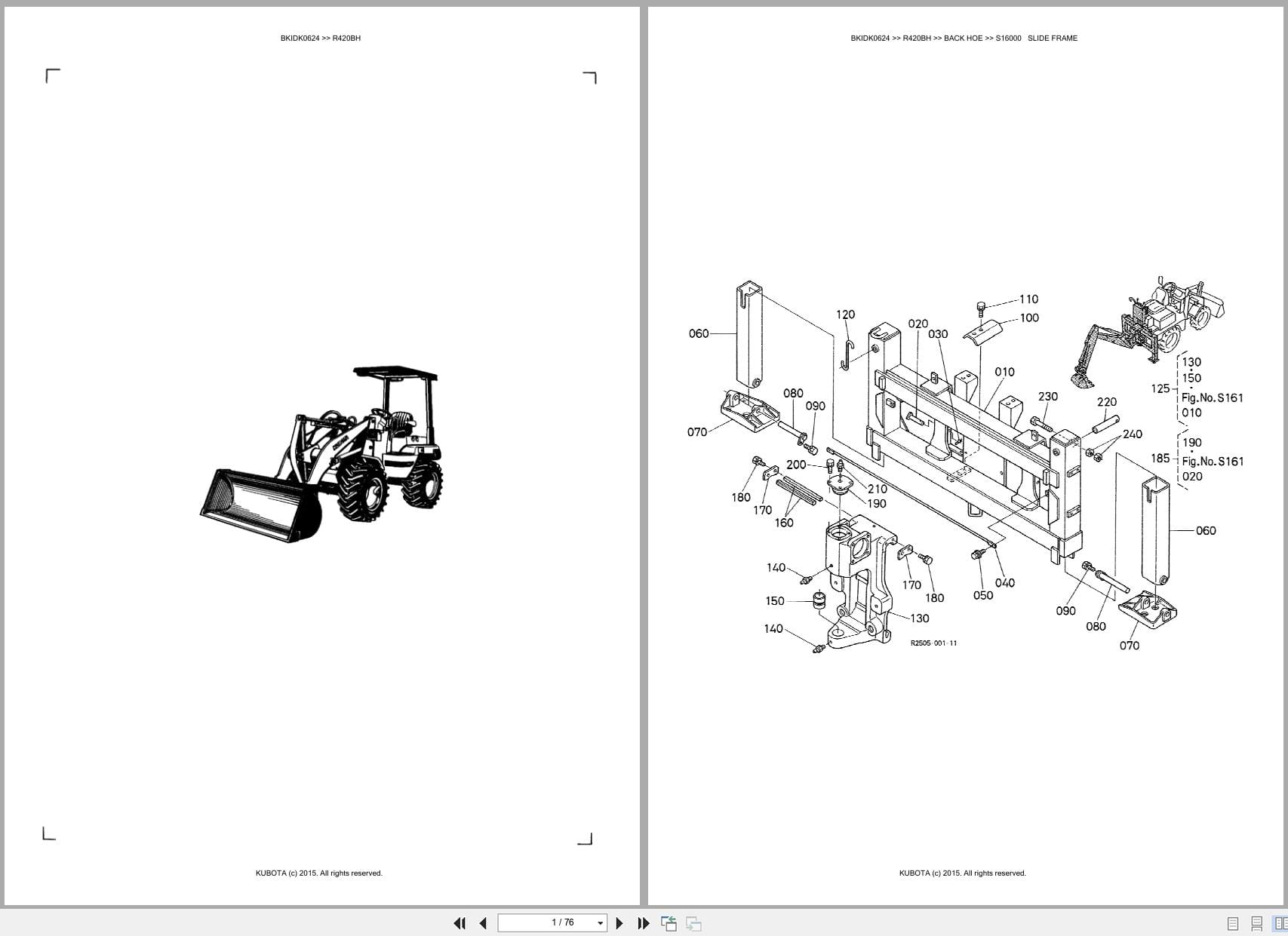 Kubota Tractor Loader R420BH Australia Parts Catalog (1)