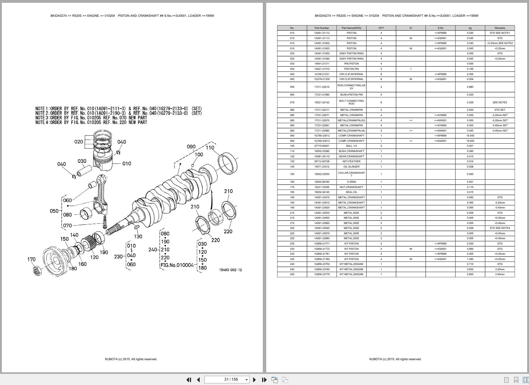 Kubota Tractor Loader R520S Australia Parts Catalog (2)