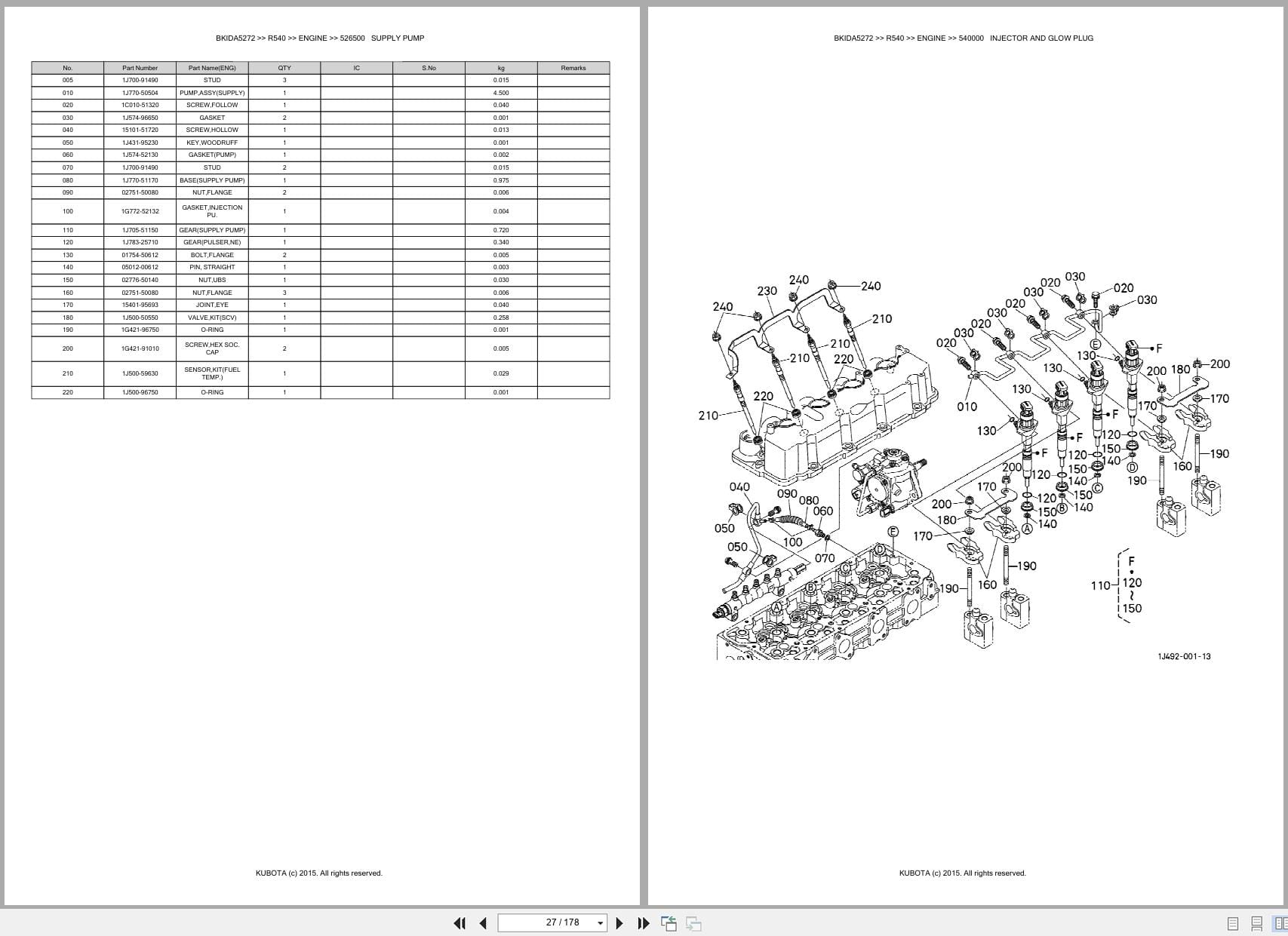Kubota Tractor Loader R540 Australia Parts Catalog (2)