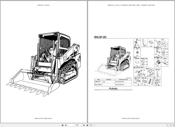 Kubota Tractor Loader SVL97 2C Australia Parts Catalog (1)