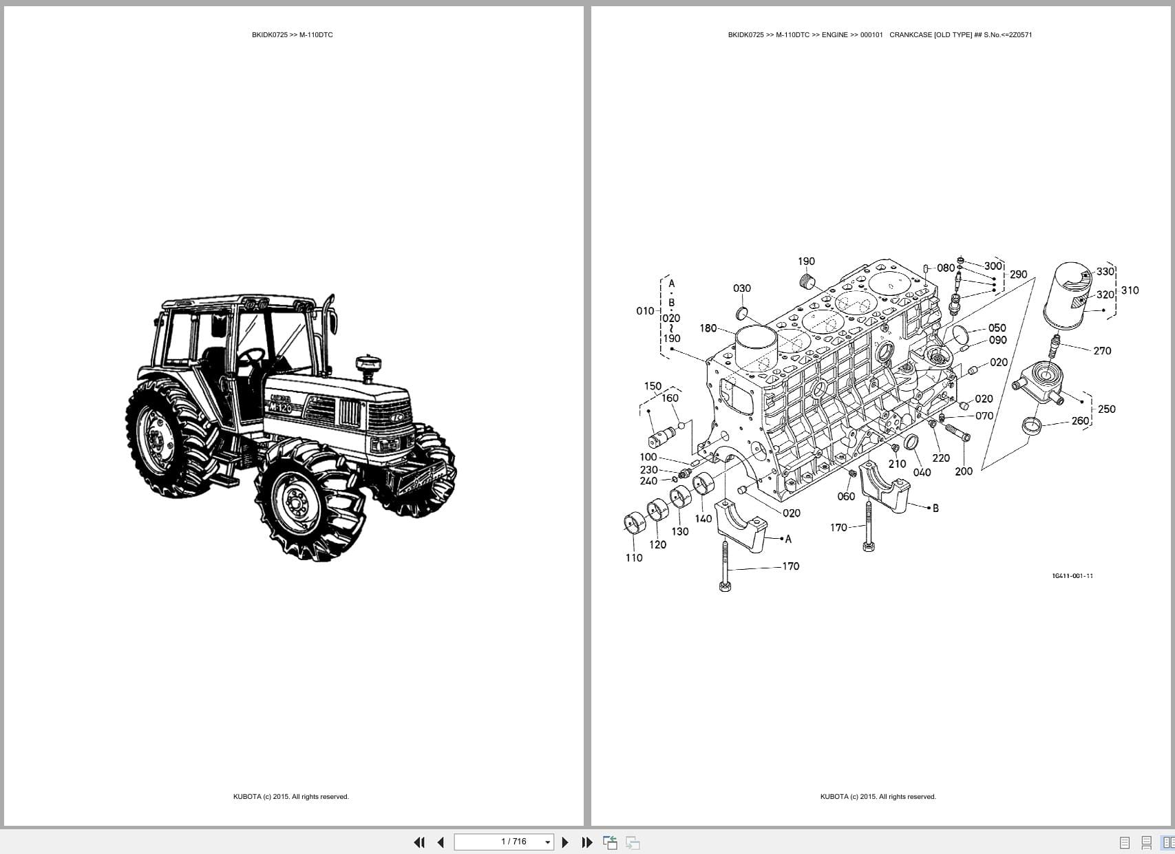 Kubota Tractor M 110DTC Australia Parts Catalog (1)