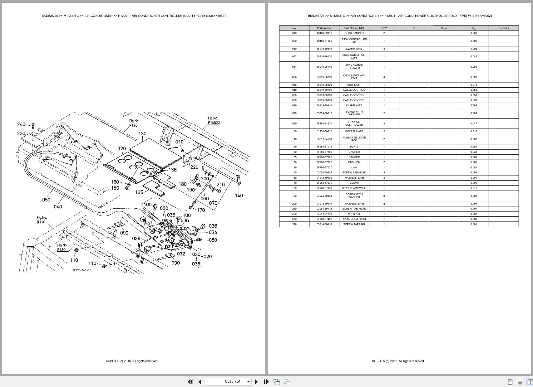 Kubota Tractor M 120DTC Australia Parts Catalog (2)