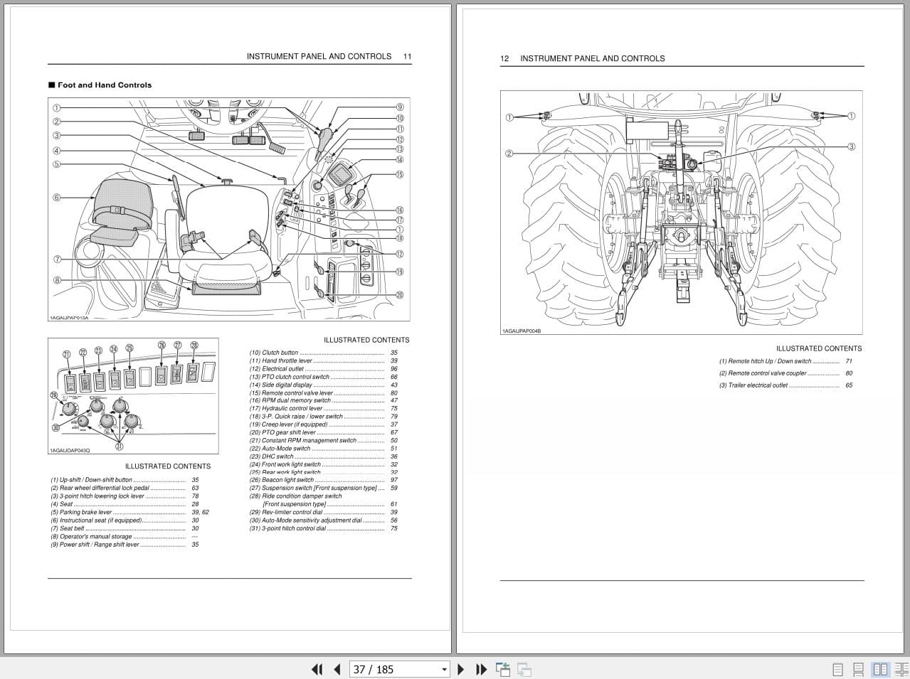 Kubota Tractor M100GX M110GX M126GX M135GX Operators Manual 3B193 9971 1 (2)