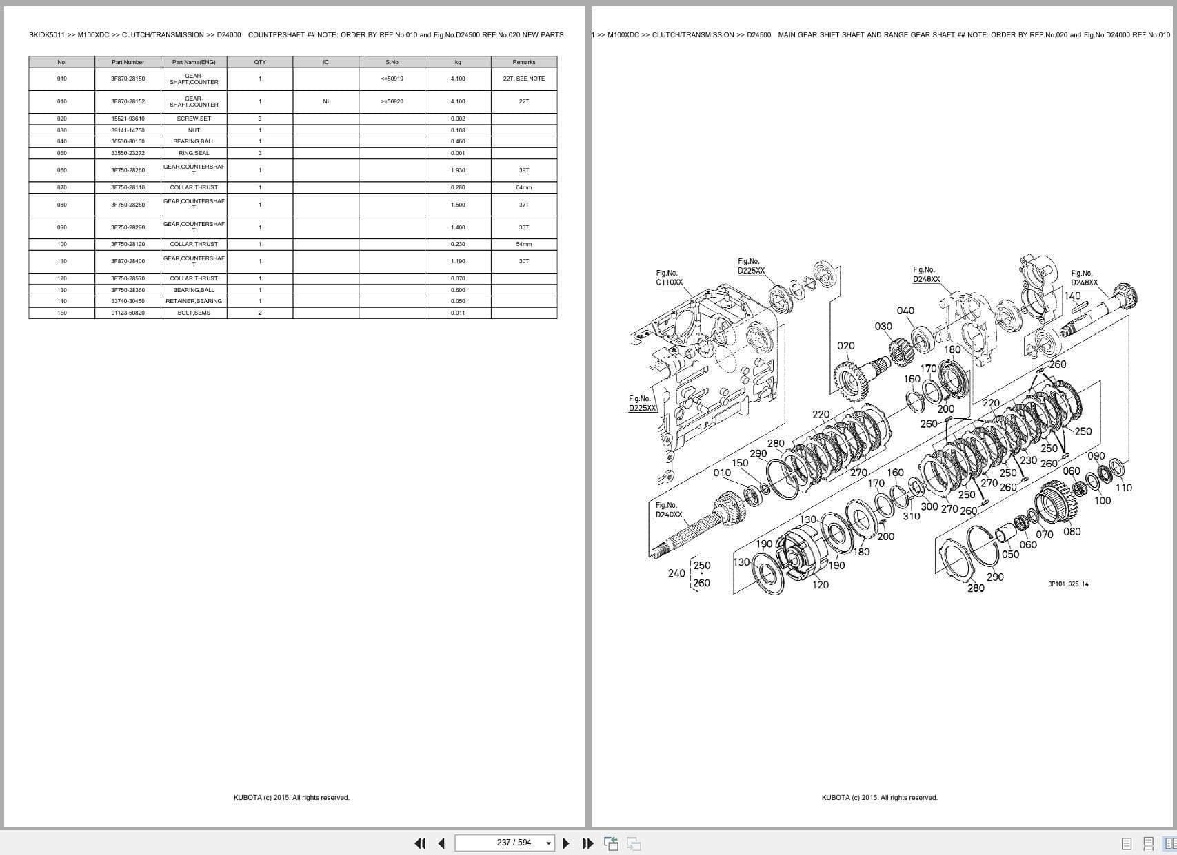 Kubota Tractor M100XDC Australia Parts Catalog (2)