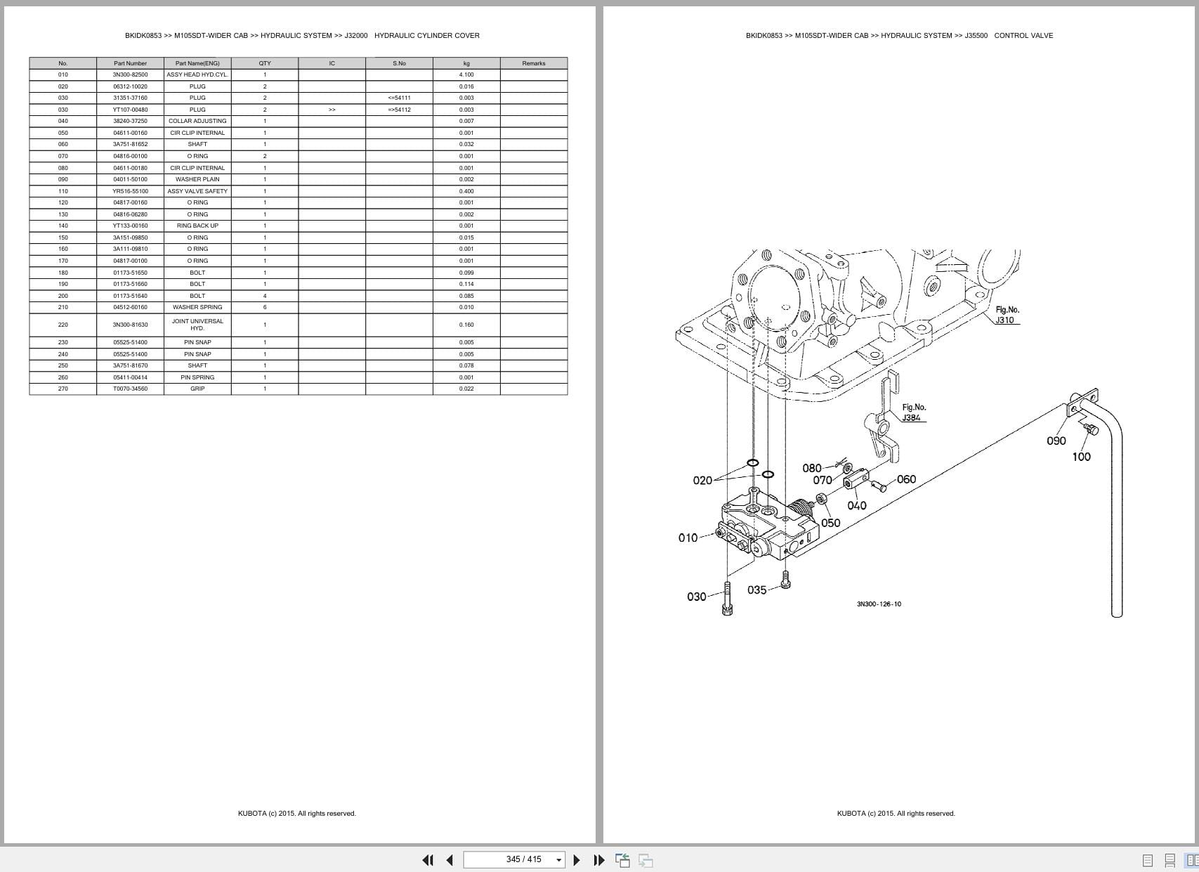 Kubota Tractor M105SDT WIDER CAB Australia Parts Catalog (2)
