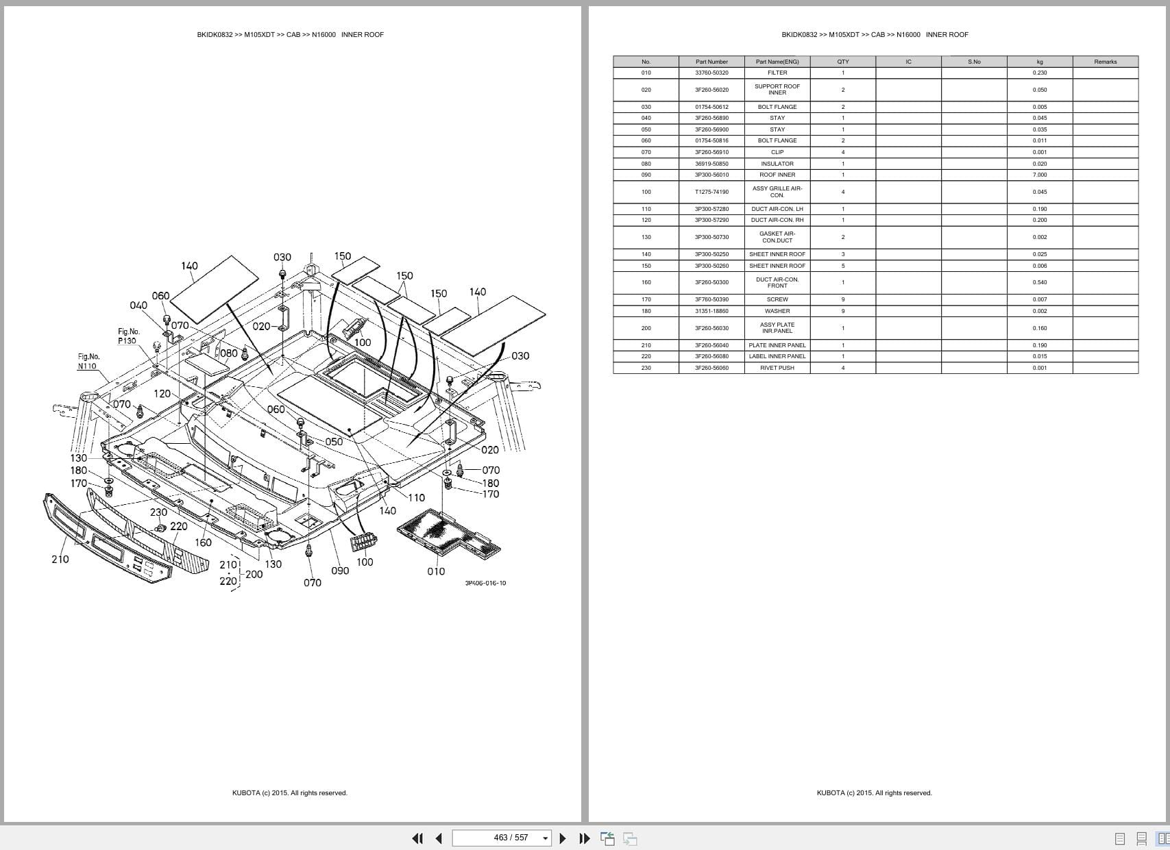 Kubota Tractor M105XDT Australia Parts Catalog (2)