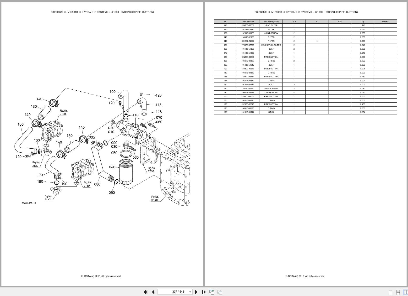 Kubota Tractor M125XDT Australia Parts Catalog (2)