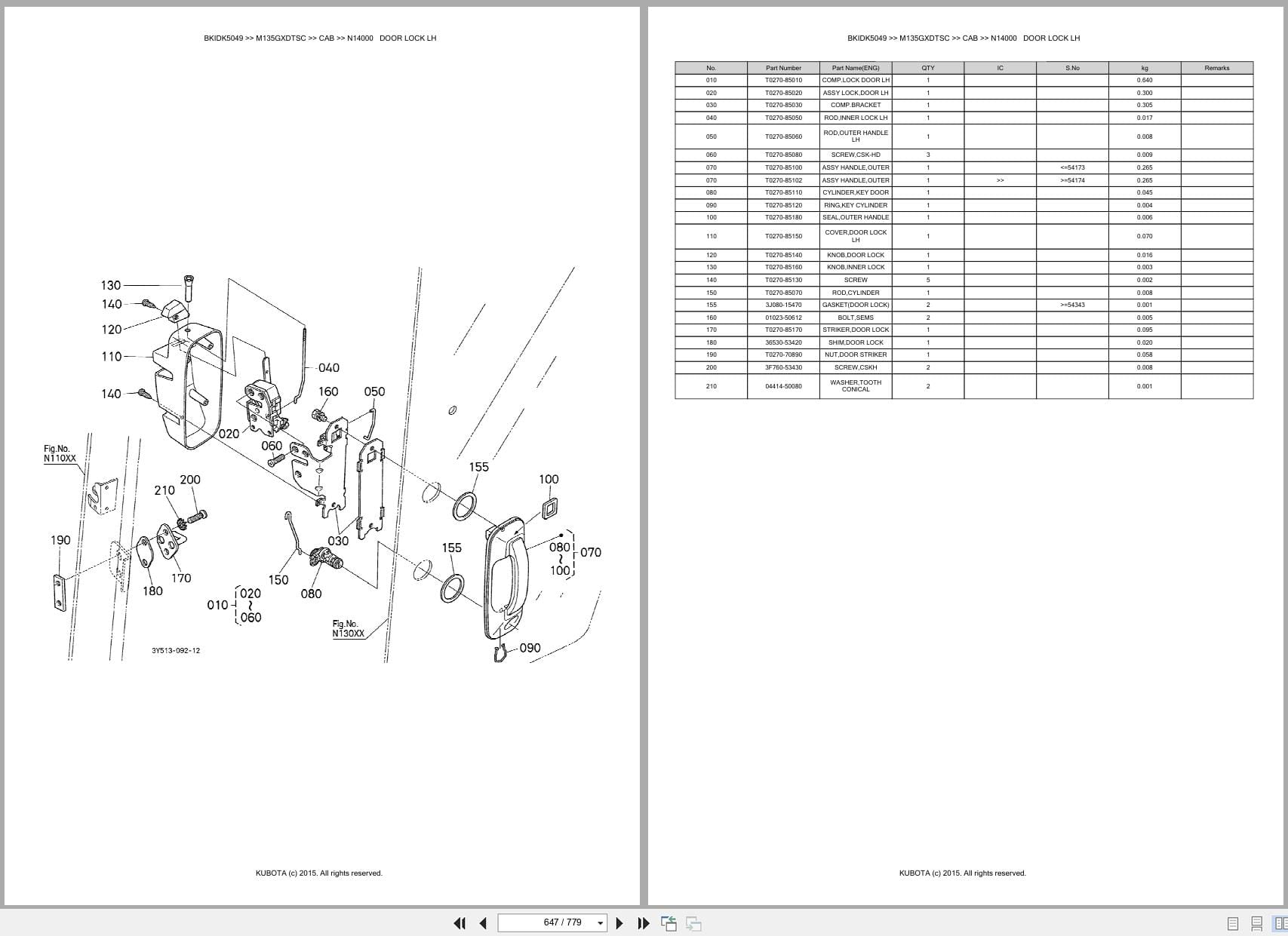 Kubota Tractor M135GXDTSC Australia Parts Catalog (2)