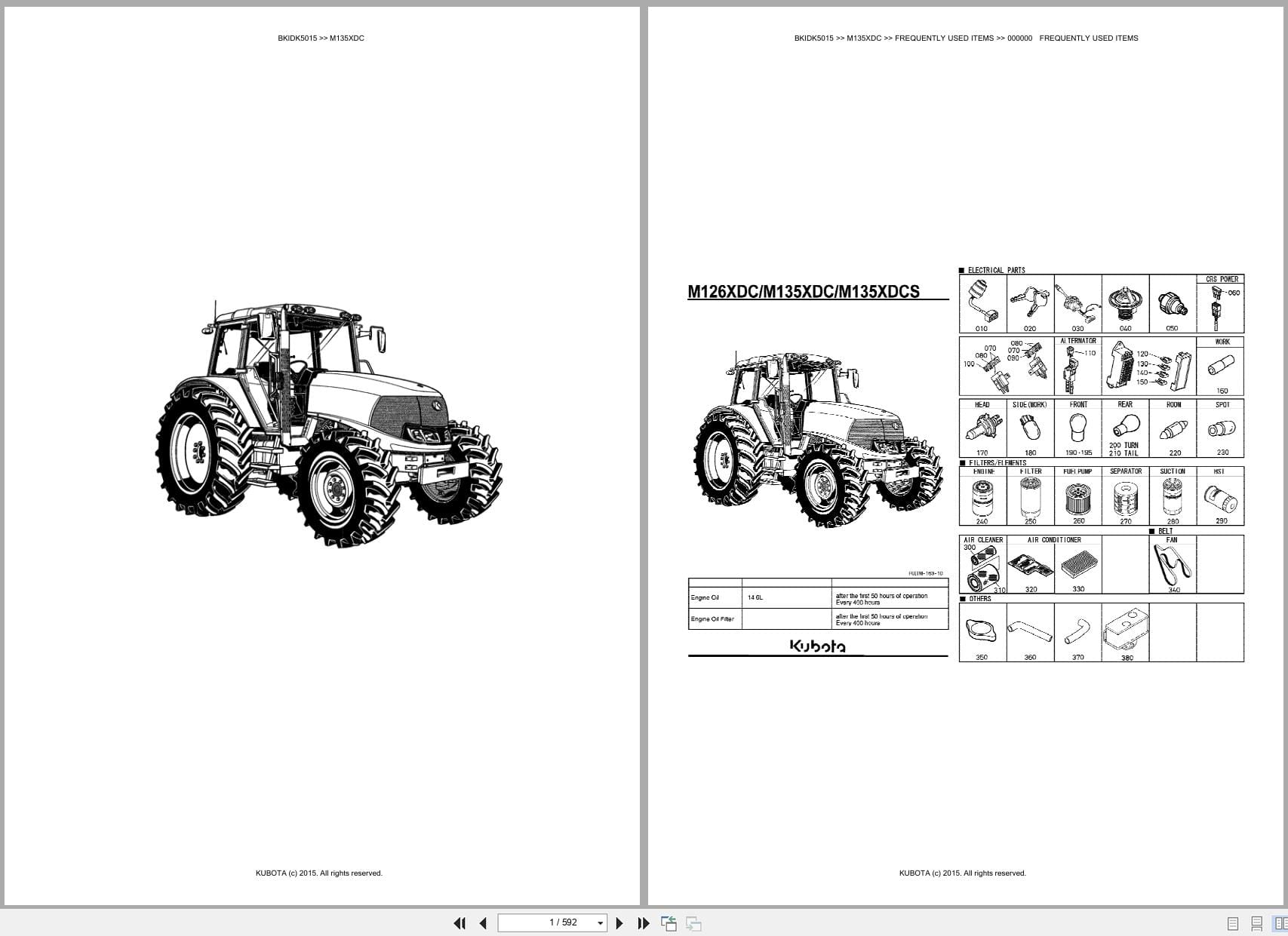 Kubota Tractor M135XDC Australia Parts Catalog (1)