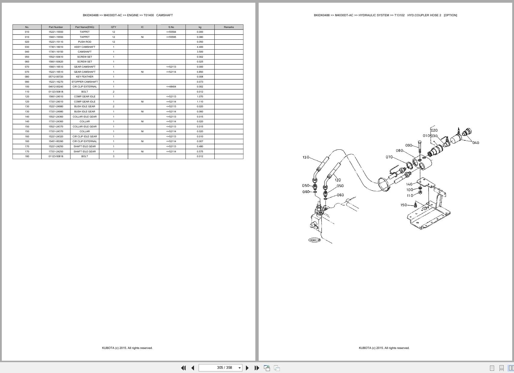 Kubota Tractor M4030DT AC Australia Parts Catalog (2)