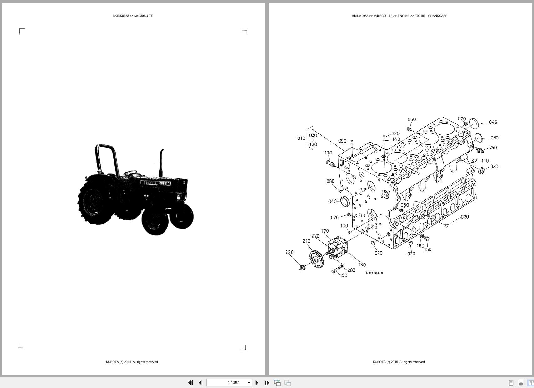 Kubota Tractor M4030SU TF Australia Parts Catalog (1)