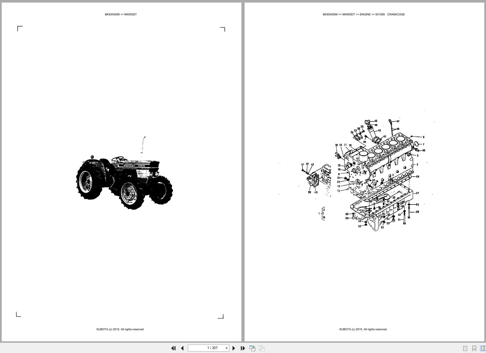 Kubota Tractor M4050DT Australia Parts Catalog (1)