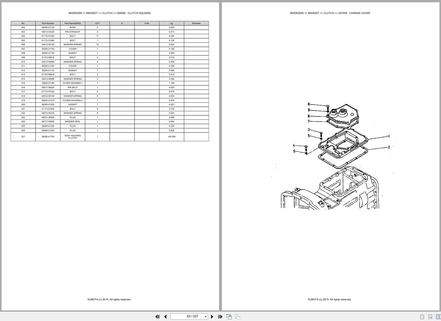 Kubota Tractor M4050DT Australia Parts Catalog (2)