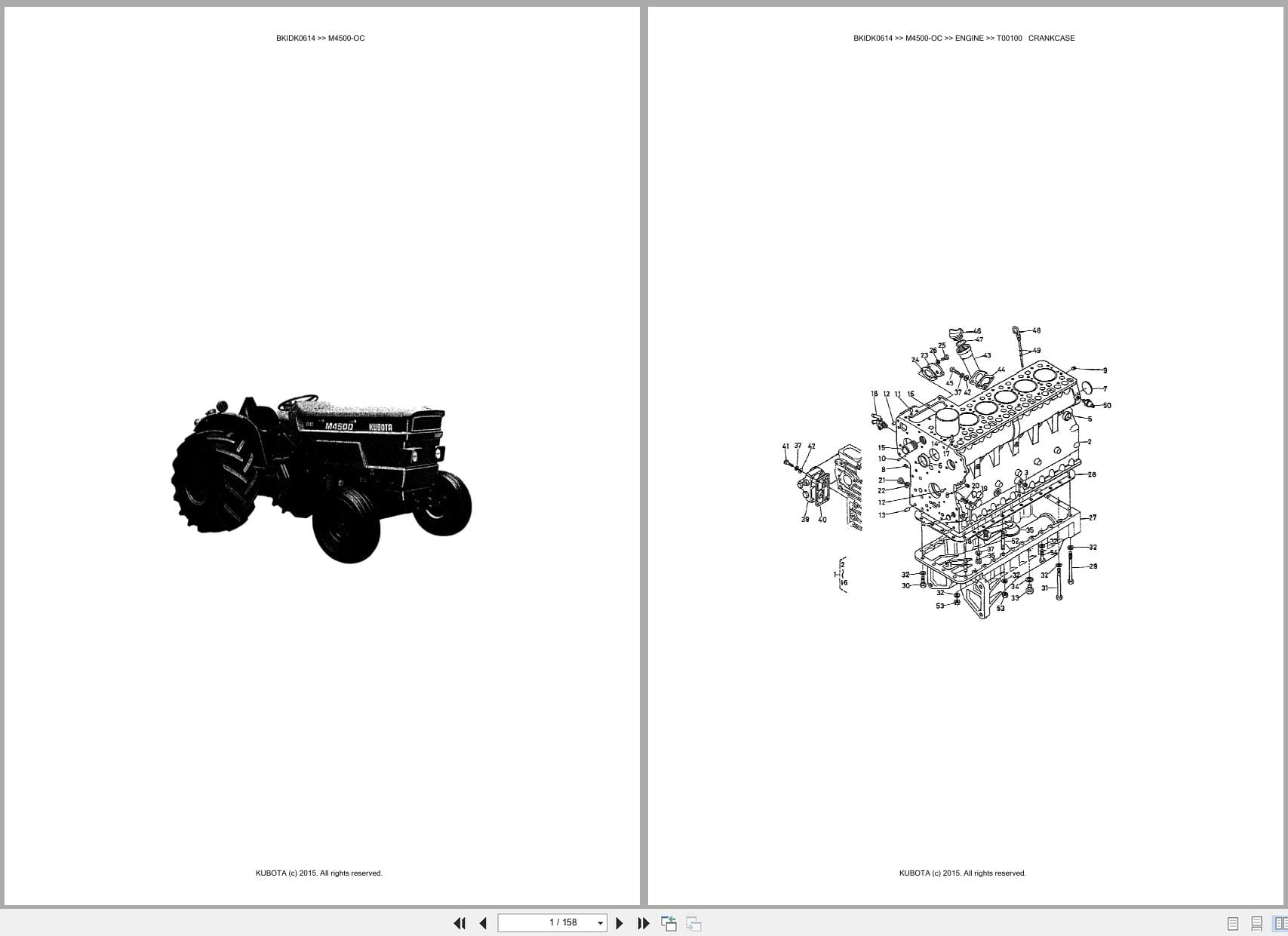 Kubota Tractor M4500 OC Australia Parts Catalog (1)