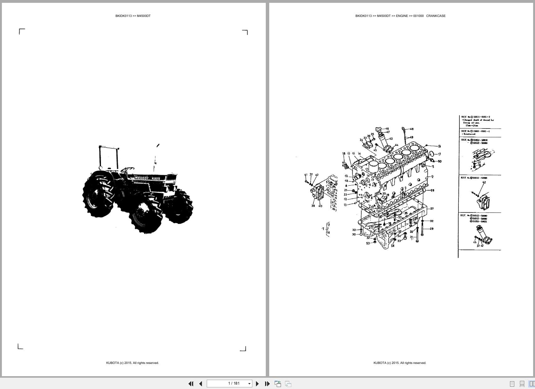Kubota Tractor M4500DT Australia Parts Catalog (1)