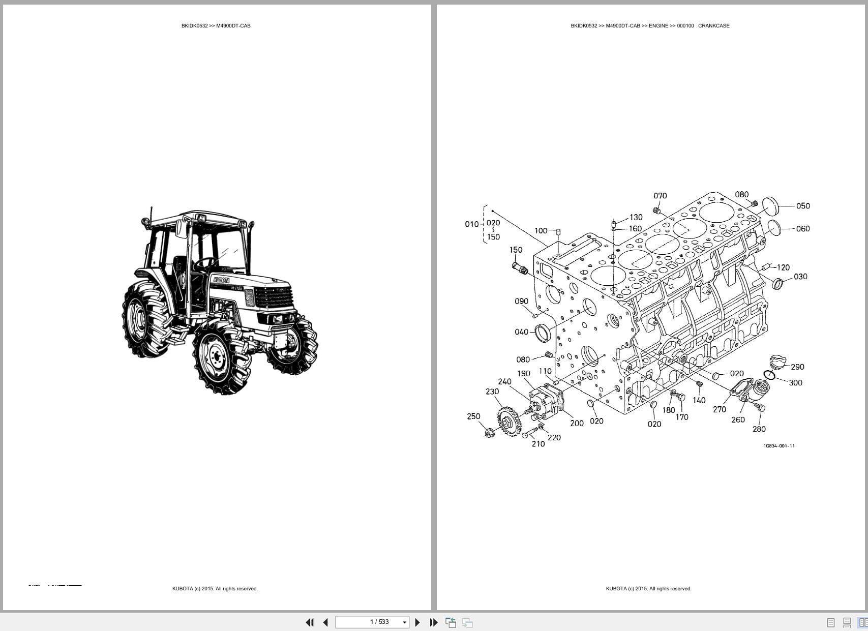 Kubota Tractor M4900DT CAB Australia Parts Catalog (1)