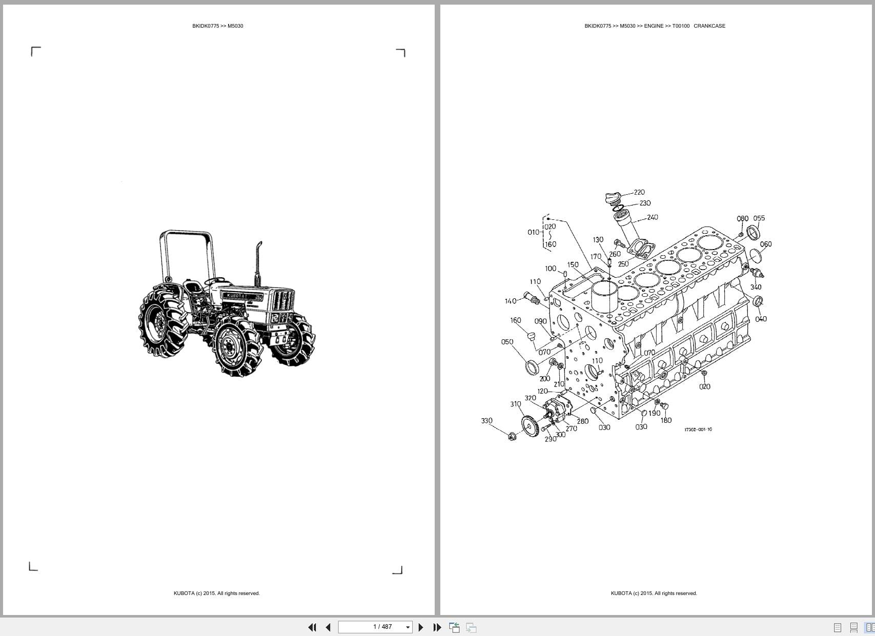 Kubota Tractor M5030 Australia Parts Catalog (1)
