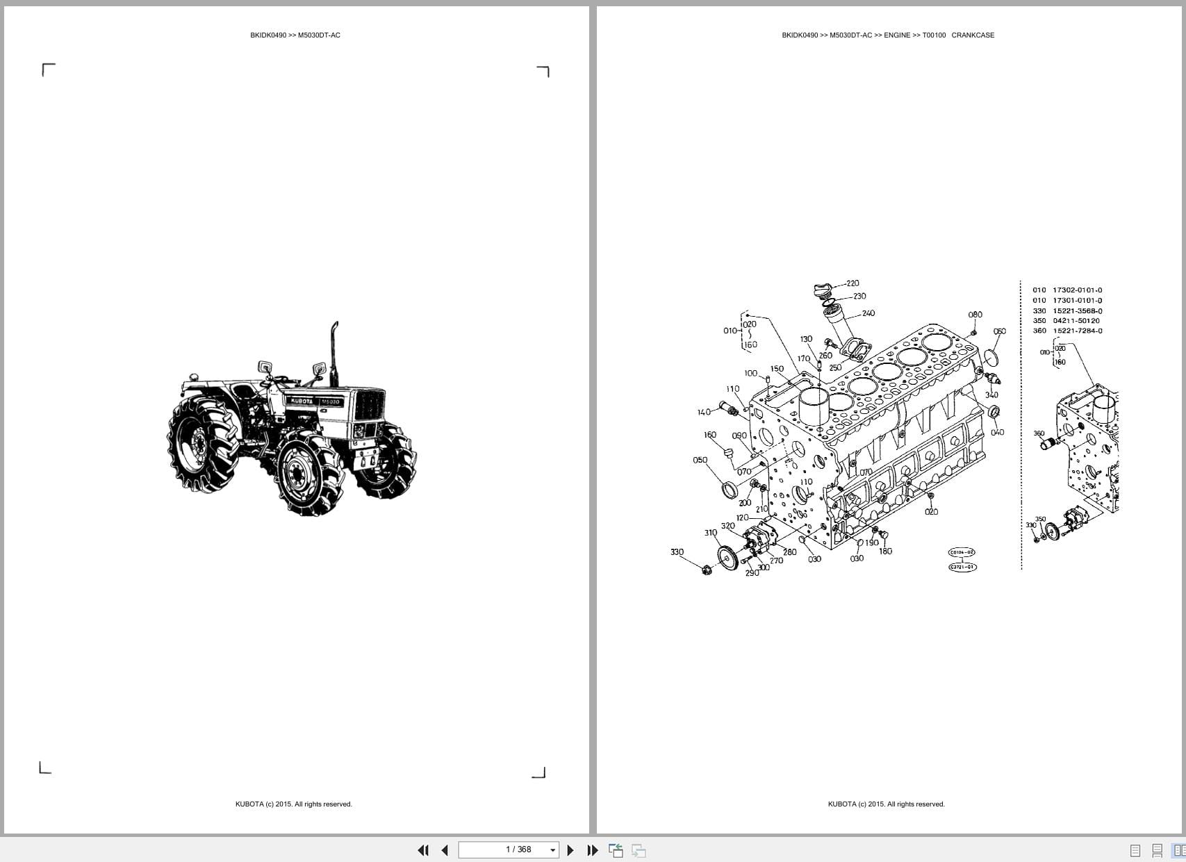 Kubota Tractor M5030DT AC Parts Catalog (1)