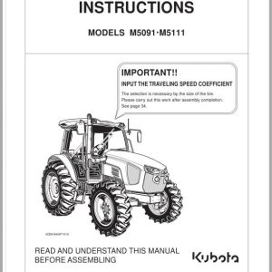 Kubota Tractor M5091 M5111 Assembly Instructions 3B693 9981 3 (1)