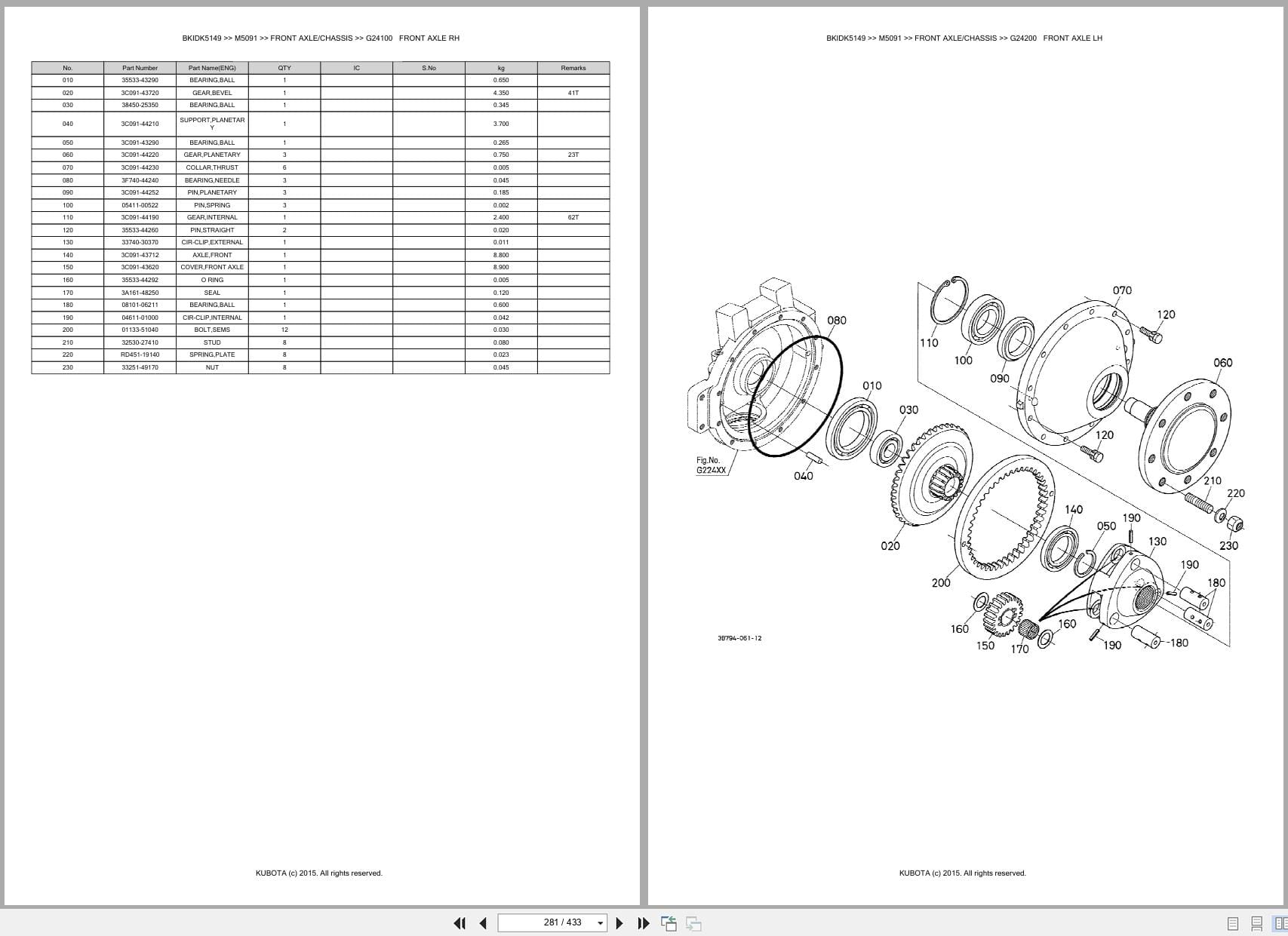 Kubota Tractor M5091 Parts Catalog (2)