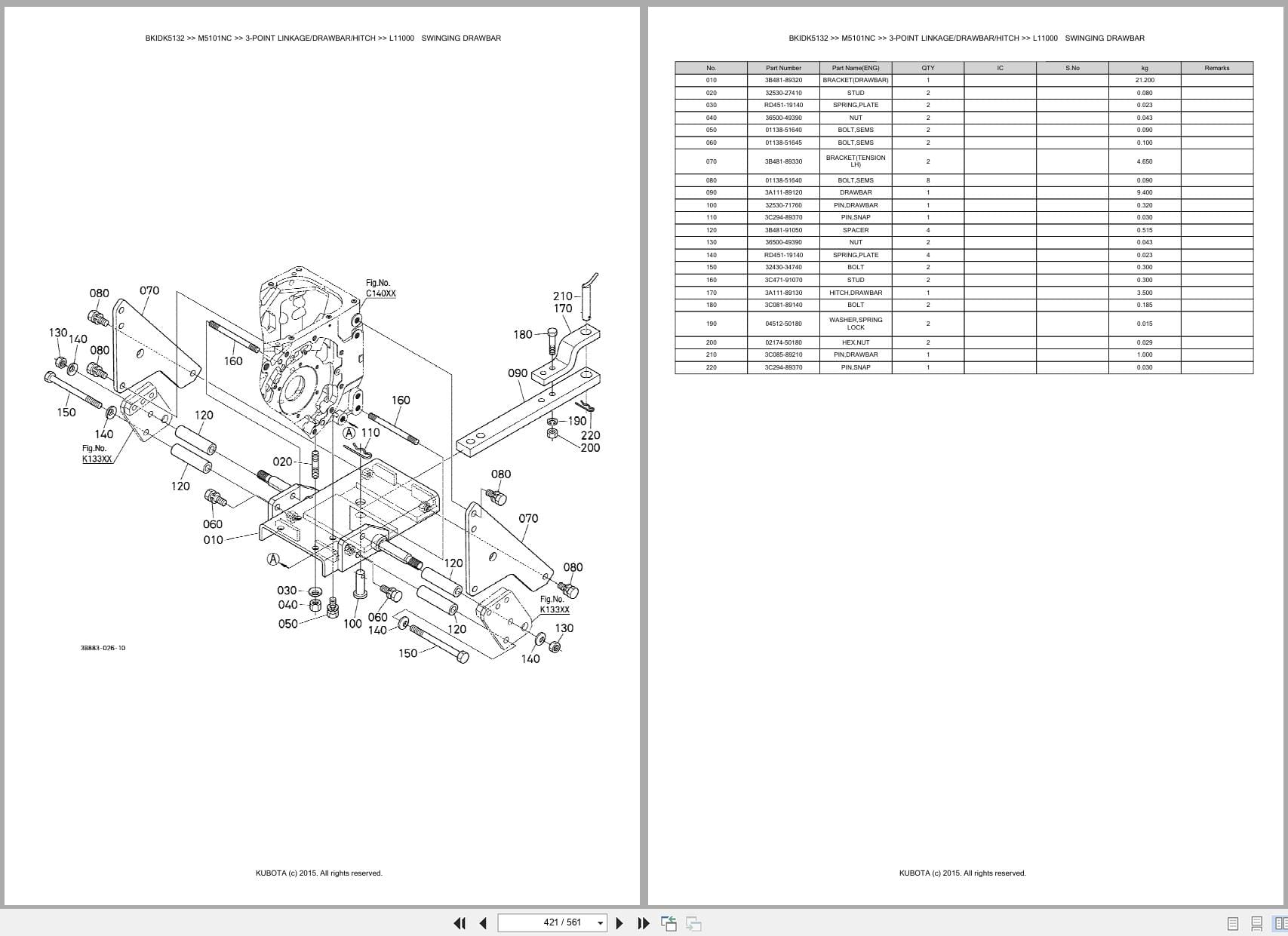 Kubota Tractor M5101NC Parts Catalog (2)