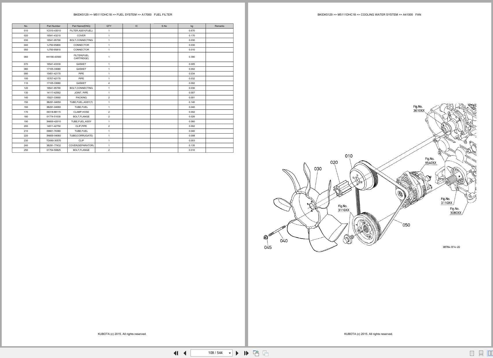 Kubota Tractor M5111DHC18 Parts Catalog (2)